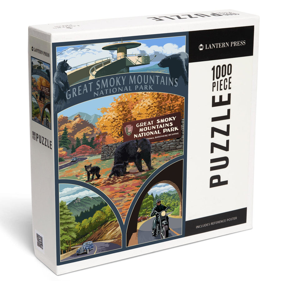 Great Smoky Mountains National Park, Tennessee, Montage, Jigsaw Puzzle Puzzle Lantern Press 