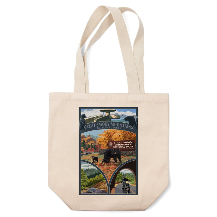Great Smoky Mountains National Park, Tennessee, Montage, Tote Bag Totes Lantern Press 
