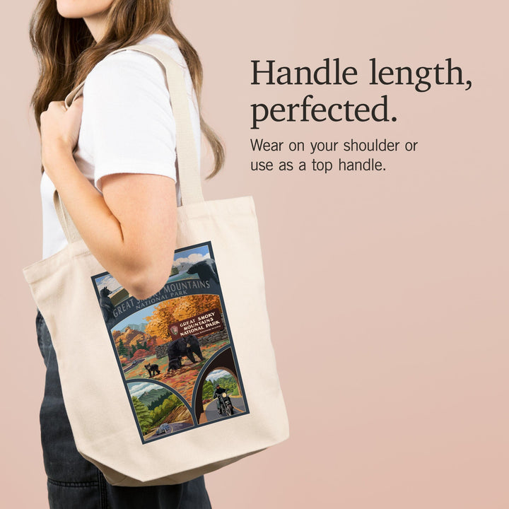 Great Smoky Mountains National Park, Tennessee, Montage, Tote Bag Totes Lantern Press 