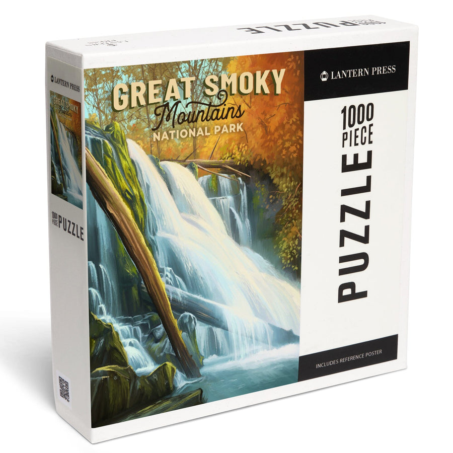 Great Smoky Mountains National Park, Tennessee, Oil Painting, Jigsaw Puzzle Puzzle Lantern Press 