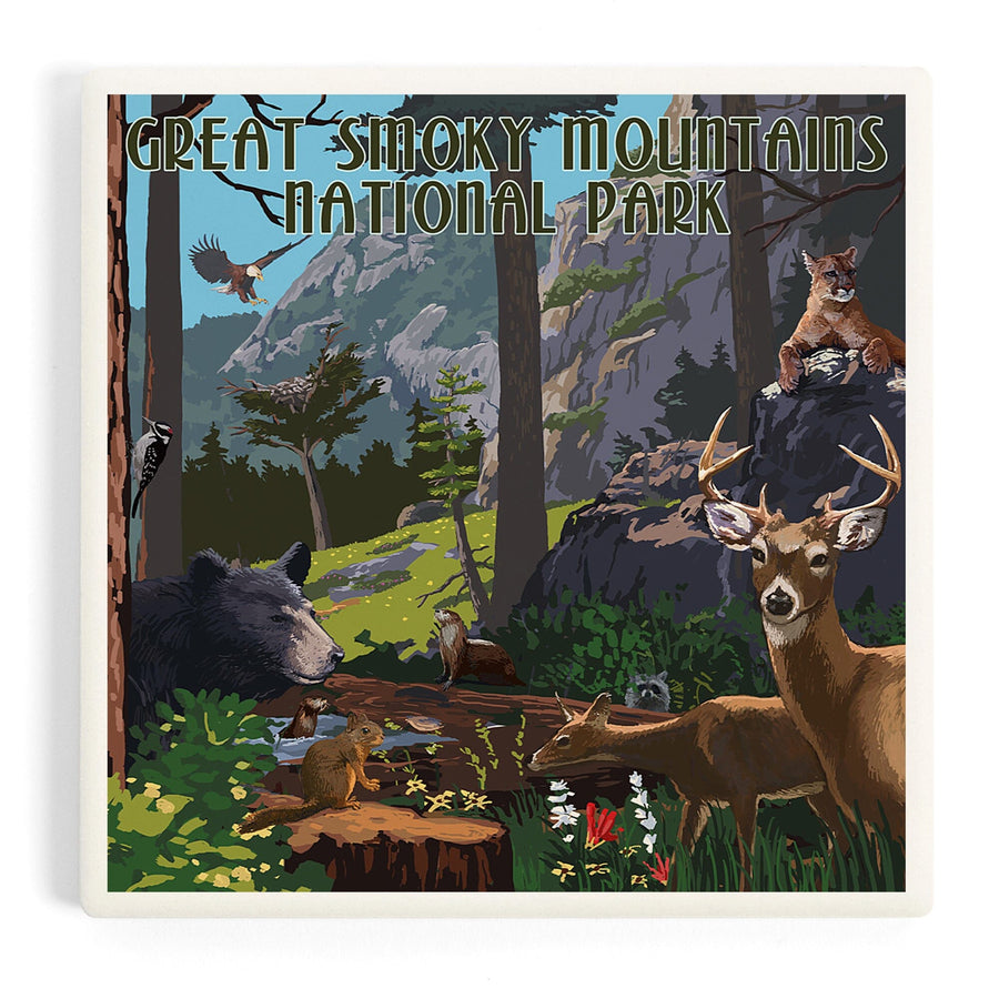 Great Smoky Mountains National Park, Wildlife Utopia, Coasters Coasters Lantern Press 