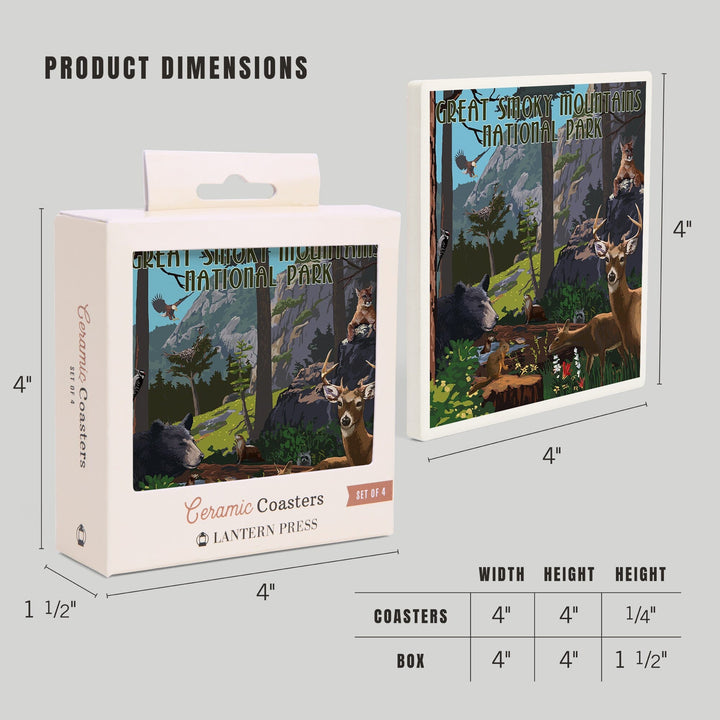 Great Smoky Mountains National Park, Wildlife Utopia, Coasters Coasters Lantern Press 