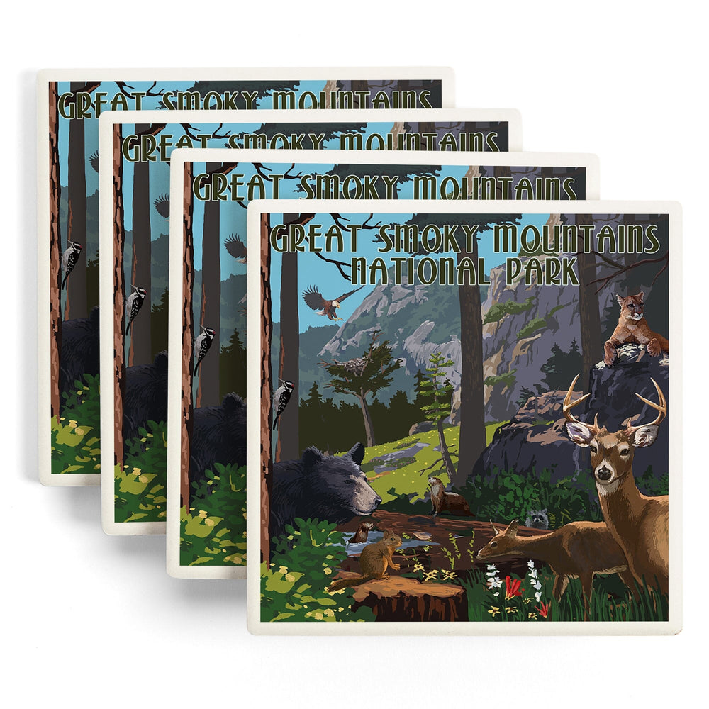 Great Smoky Mountains National Park, Wildlife Utopia, Coasters Coasters Lantern Press 