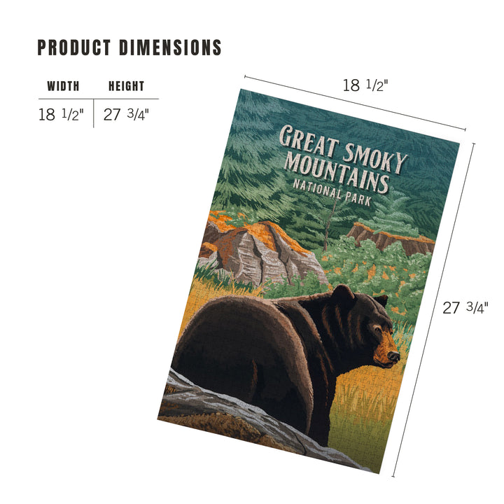 Great Smoky Mountains, North Carolina, Painterly National Park Series, Jigsaw Puzzle Puzzle Lantern Press 