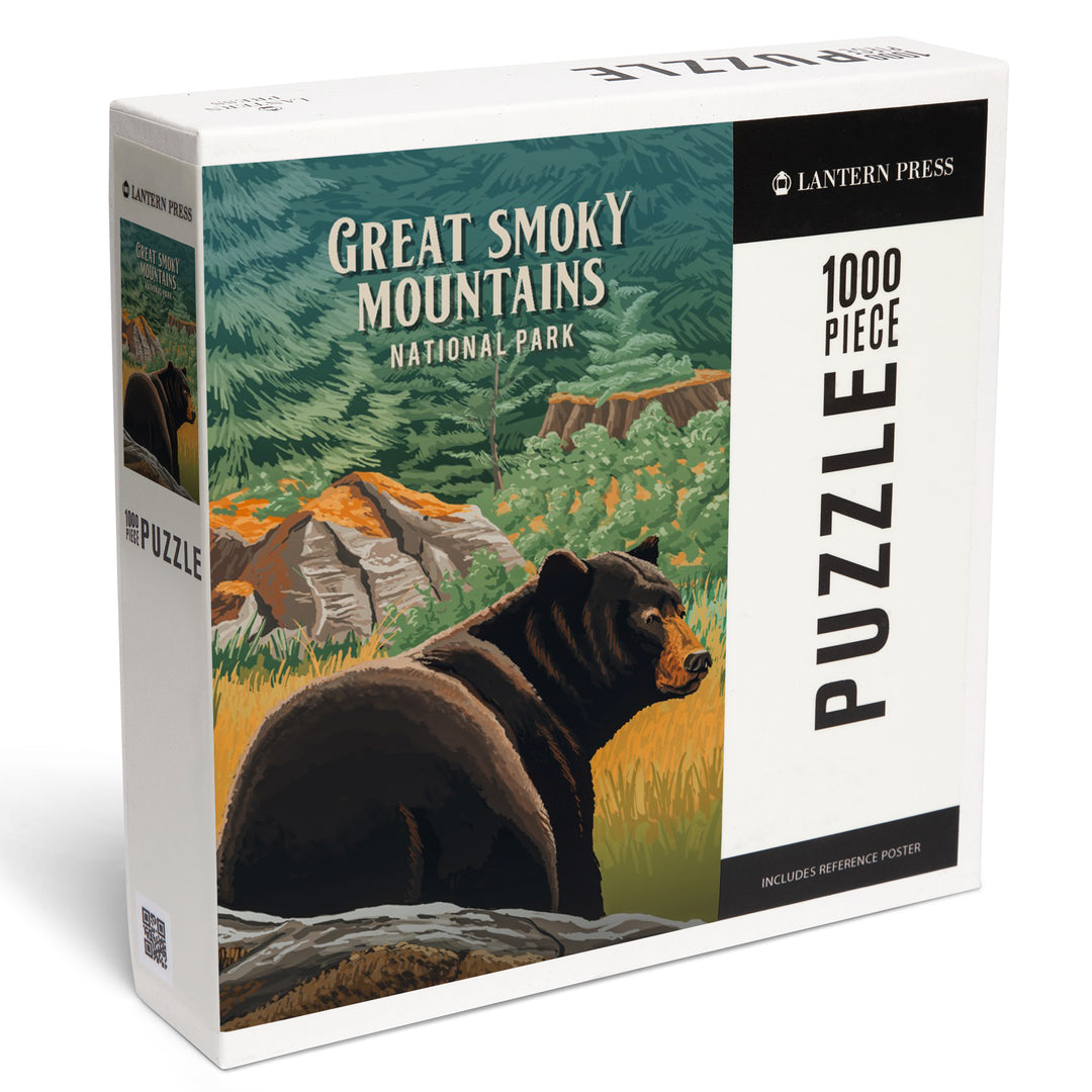 Great Smoky Mountains, North Carolina, Painterly National Park Series, Jigsaw Puzzle Puzzle Lantern Press 