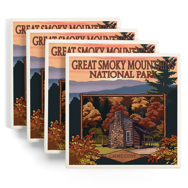 Great Smoky Mountains, Tennessee, Cades Cove, Coasters Coasters Lantern Press 