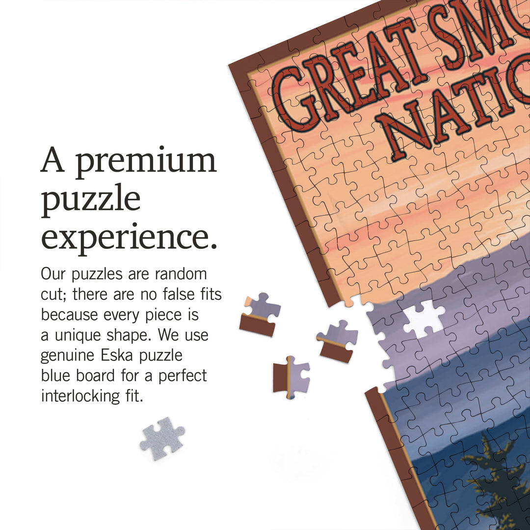 Great Smoky Mountains, Tennessee, Cades Cove, Jigsaw Puzzle Puzzle Lantern Press 