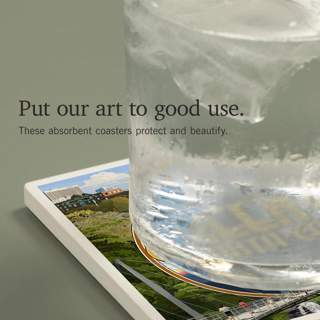 Greenville, South Carolina, Montage, Coasters Coasters Lantern Press 