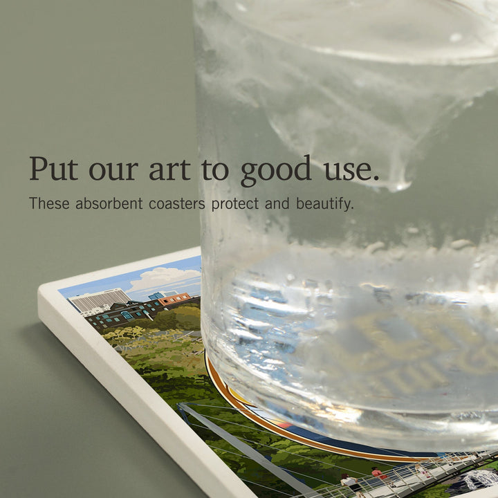 Greenville, South Carolina, Montage, Coasters Coasters Lantern Press 