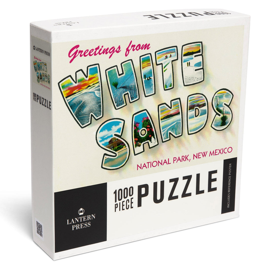 Greetings from White Sands National Park, New Mexico, Jigsaw Puzzle Puzzle Lantern Press 