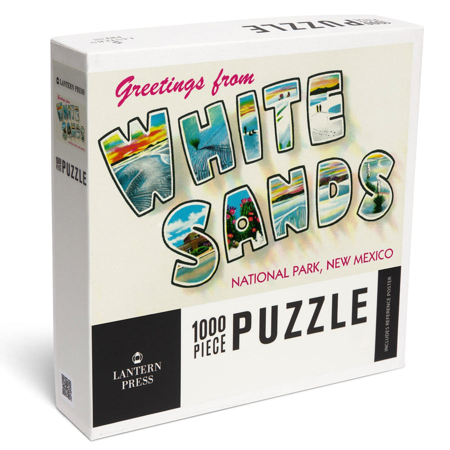 Greetings from White Sands National Park, New Mexico, Jigsaw Puzzle Puzzle Lantern Press 