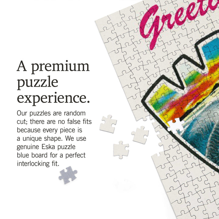 Greetings from White Sands National Park, New Mexico, Jigsaw Puzzle Puzzle Lantern Press 