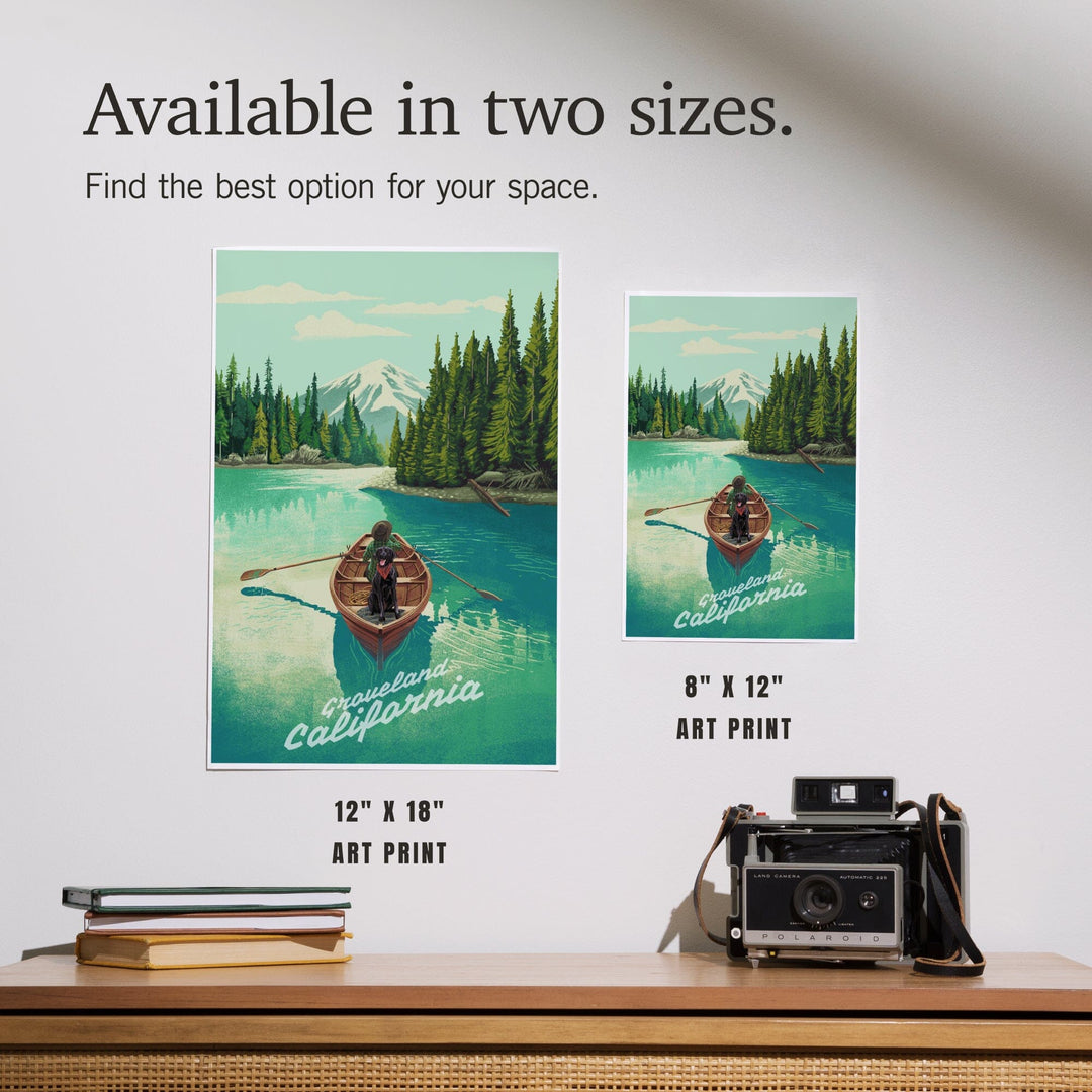 Groveland, California, Quiet Explorer, Boating, Mountain, Art & Giclee Prints Art Lantern Press 