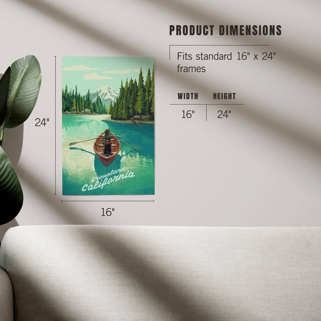 Groveland, California, Quiet Explorer, Boating, Mountain, Art & Giclee Prints Art Lantern Press 