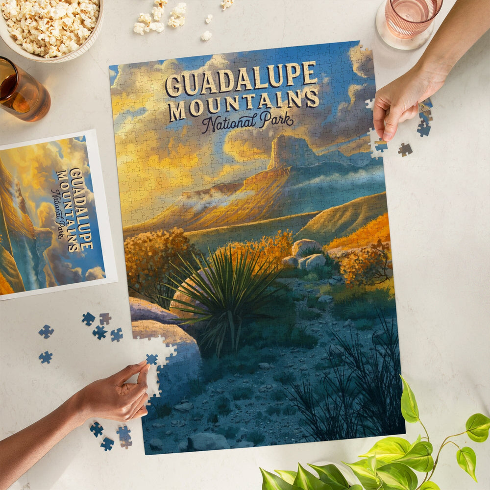 Guadalupe Mountains National Park, Oil Painting, Jigsaw Puzzle Puzzle Lantern Press 