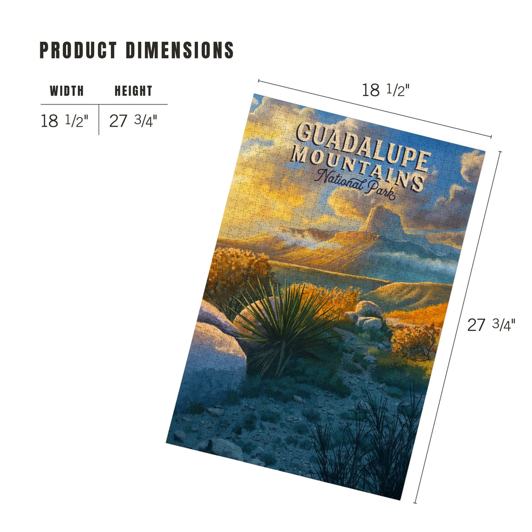 Guadalupe Mountains National Park, Oil Painting, Jigsaw Puzzle Puzzle Lantern Press 
