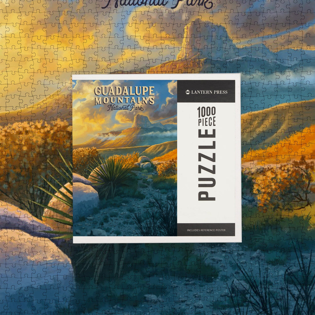 Guadalupe Mountains National Park, Oil Painting, Jigsaw Puzzle Puzzle Lantern Press 