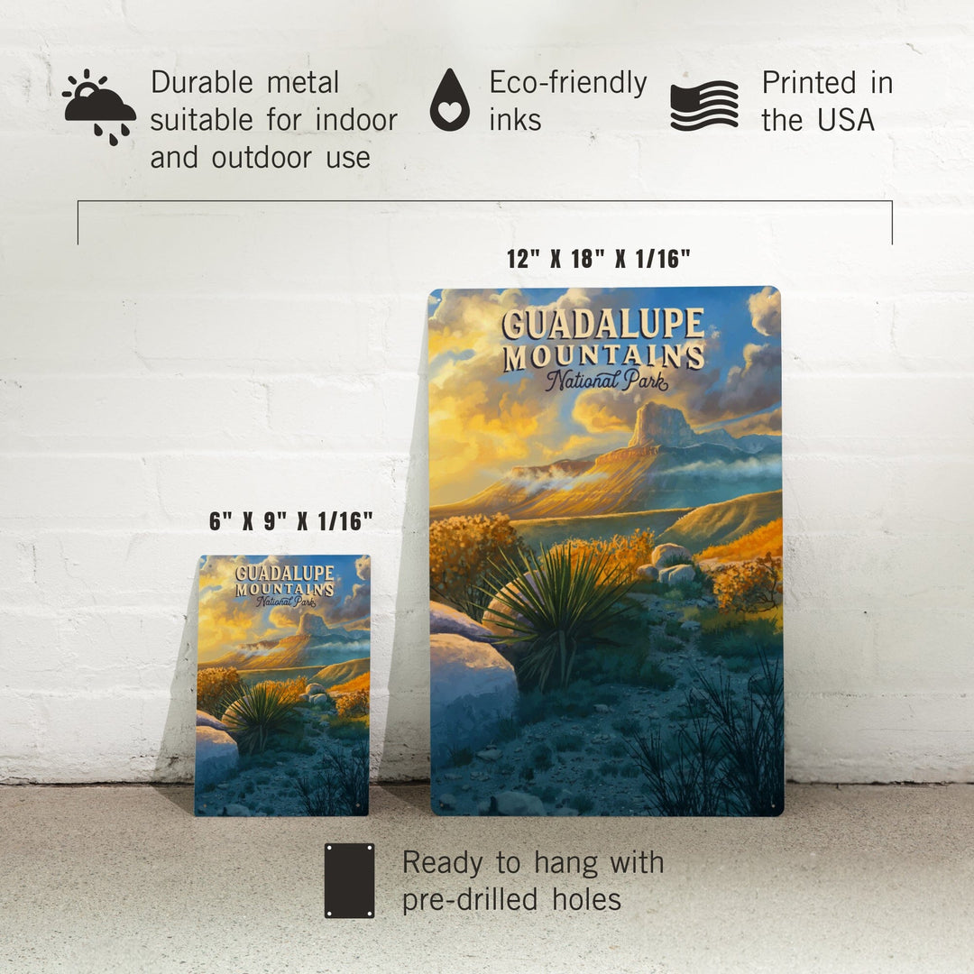Guadalupe Mountains National Park, Oil Painting, Metal Signs Metal Lantern Press 