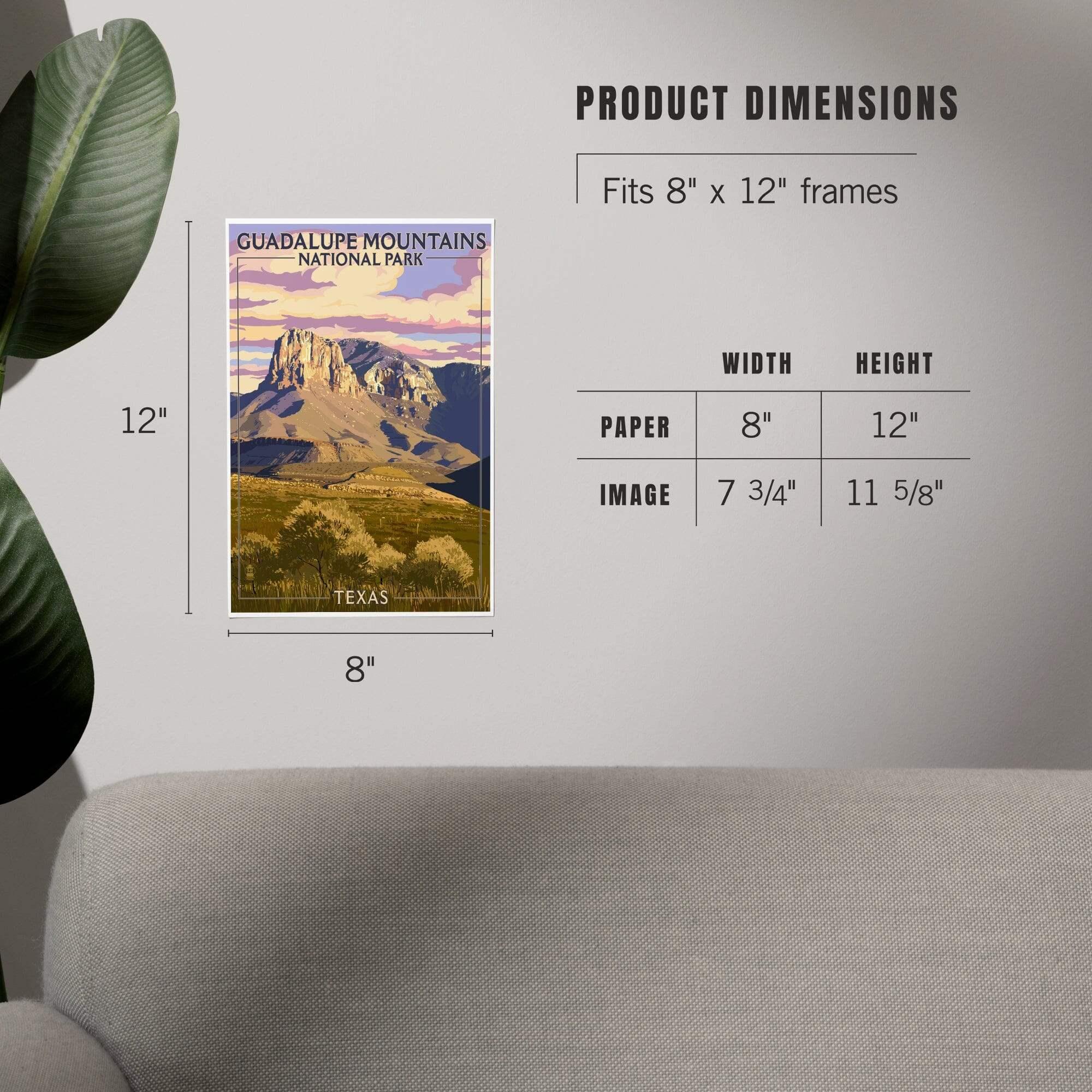 Guadalupe Mountains National Park, Texas art prints, metal signs