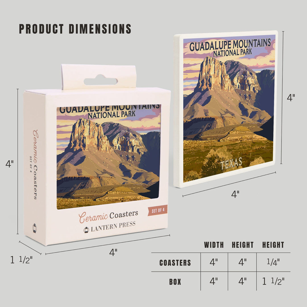 Guadalupe Mountains National Park, Texas, Coasters Coasters Lantern Press 