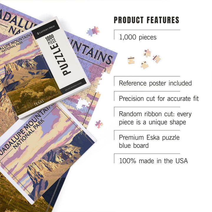 Guadalupe Mountains National Park, Texas, Jigsaw Puzzle Puzzle Lantern Press 