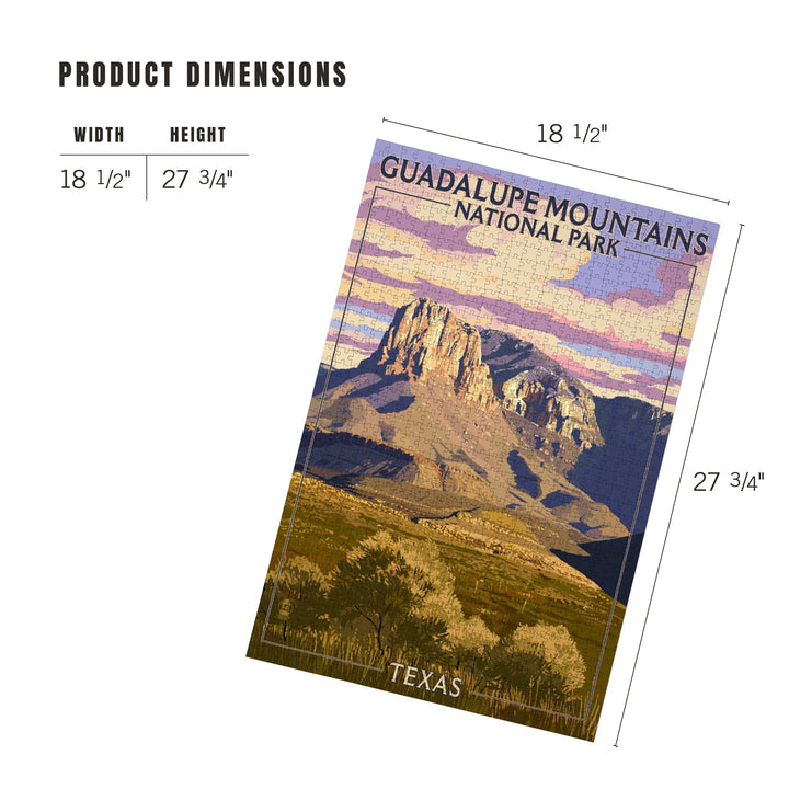 Guadalupe Mountains National Park, Texas, Jigsaw Puzzle Puzzle Lantern Press 