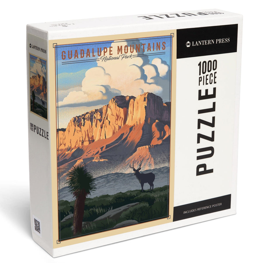 Guadalupe Mountains National Park, Texas, Lithograph National Park Series, Jigsaw Puzzle Puzzle Lantern Press 