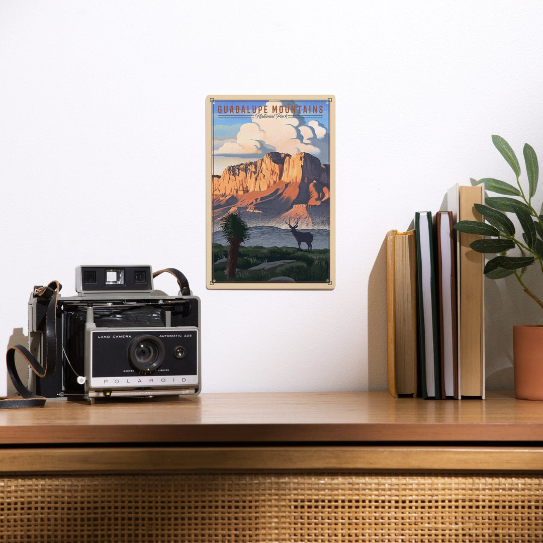 Guadalupe Mountains National Park, Texas, Lithograph National Park Series, Metal Signs Metal Lantern Press 