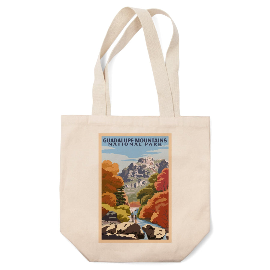 Guadalupe Mountains National Park, WPA Style, Lantern Press Artwork, Tote Bag Totes Lantern Press 