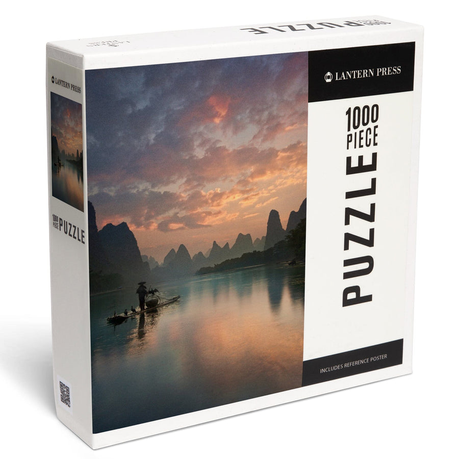 Guangxi Zhuang, China, Lijiang River, Jigsaw Puzzle Puzzle Lantern Press 