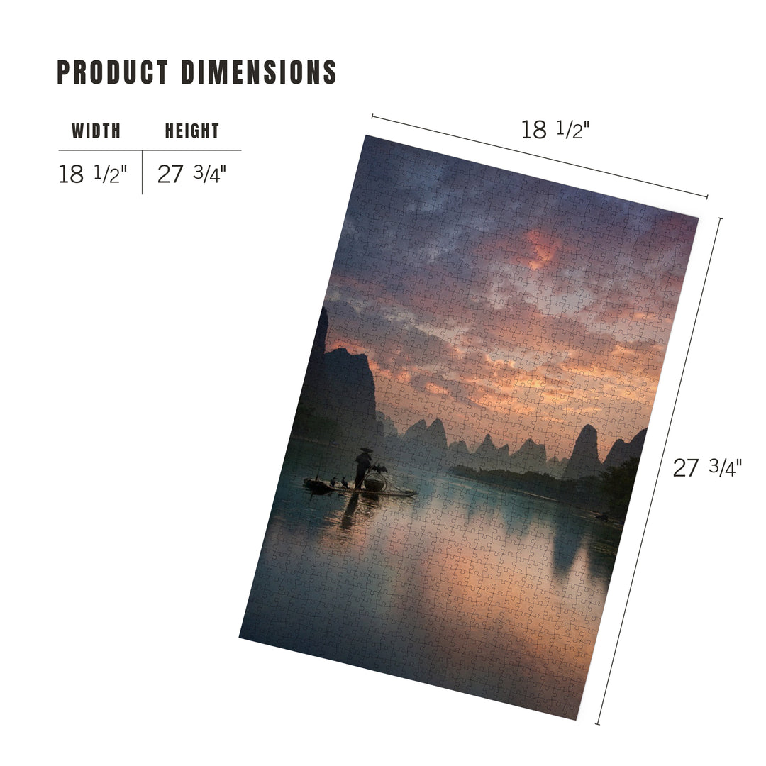 Guangxi Zhuang, China, Lijiang River, Jigsaw Puzzle Puzzle Lantern Press 