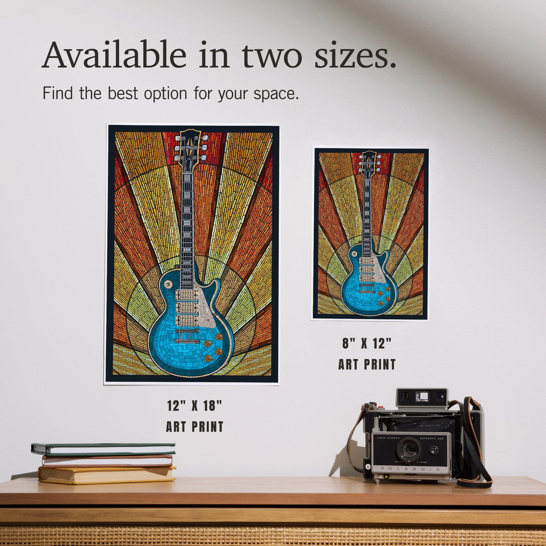 Guitar, Mosaic, Art & Giclee Prints Art Lantern Press 