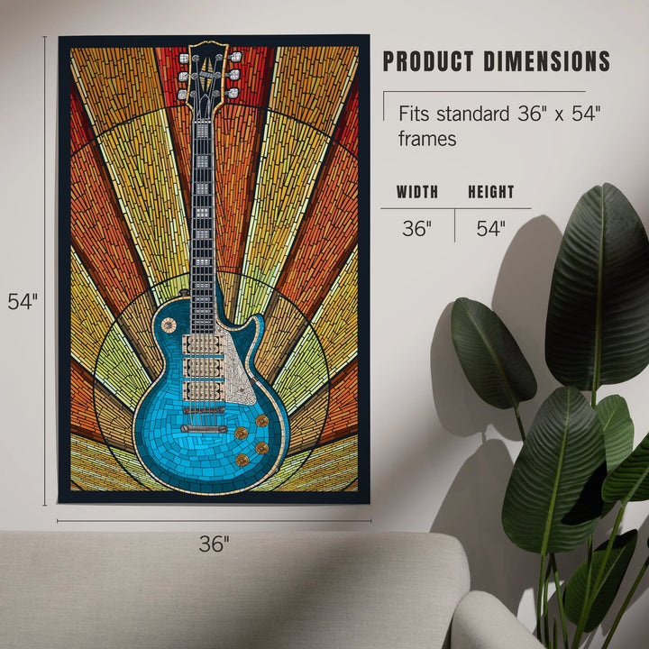 Guitar, Mosaic, Art & Giclee Prints Art Lantern Press 