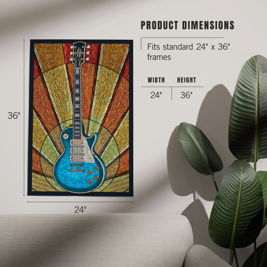 Guitar, Mosaic, Art & Giclee Prints Art Lantern Press 