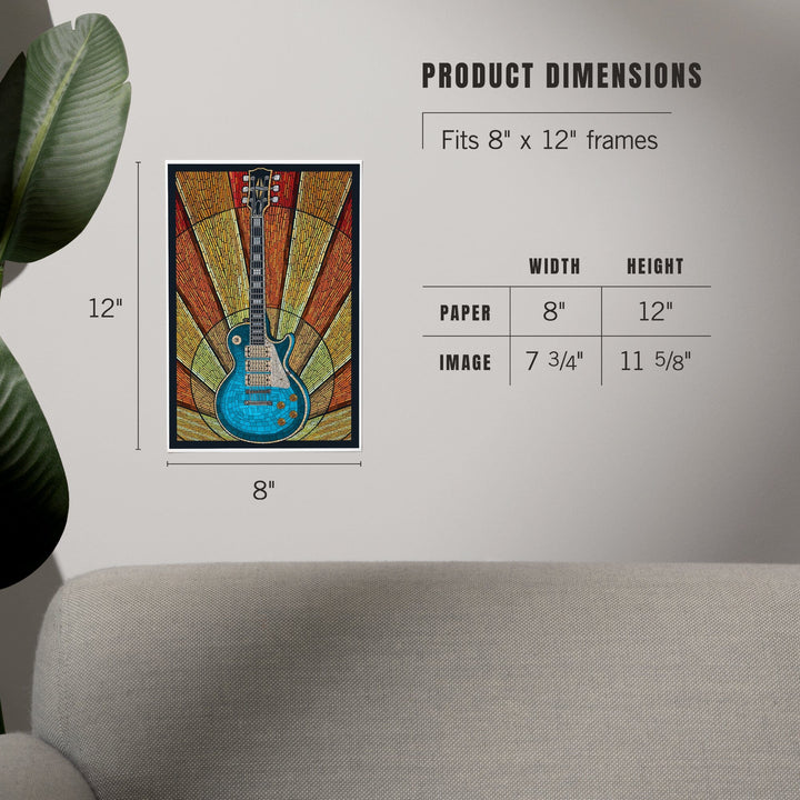 Guitar, Mosaic, Art & Giclee Prints - Lantern Press