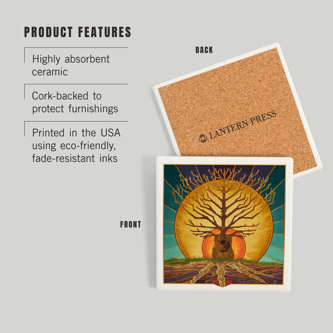 Guitar Tree, Coasters Coasters Lantern Press 