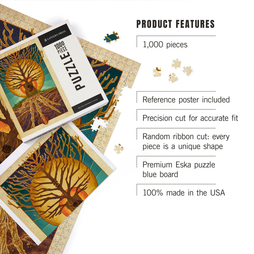 Guitar Tree, Jigsaw Puzzle Puzzle Lantern Press 