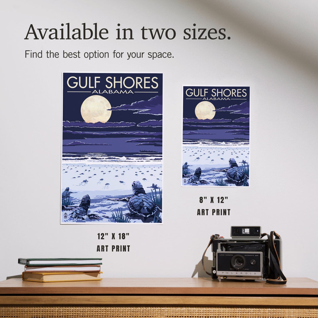Gulf Shores, Alabama, Sea Turtles, Art & Giclee Prints Art Lantern Press 