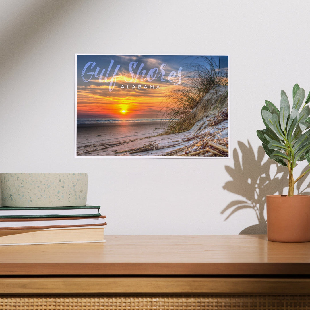 Gulf Shores, Alabama, Sunset on Beach, Art & Giclee Prints Art Lantern Press 