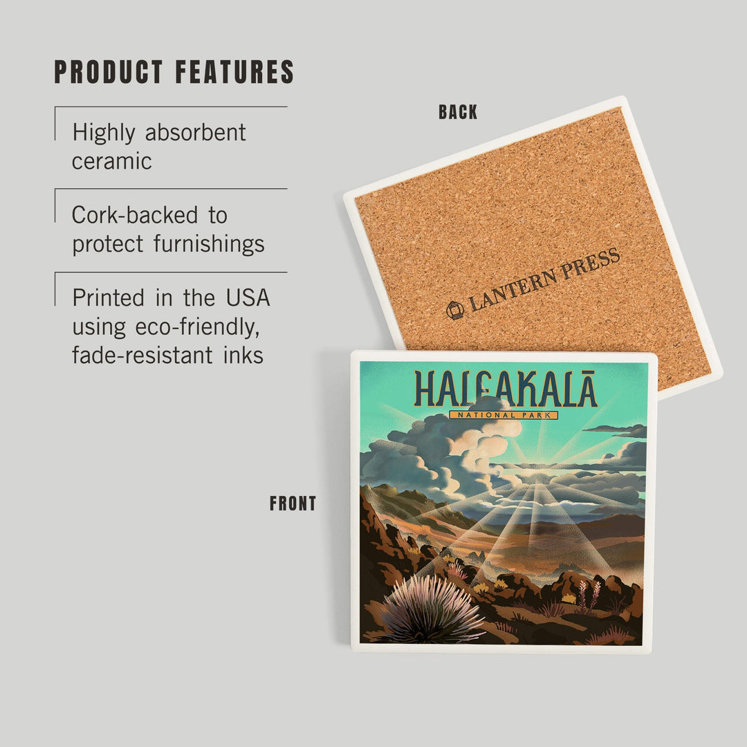 Haleakala National Park, Hawaii, Lithograph, Coasters Coasters Lantern Press 