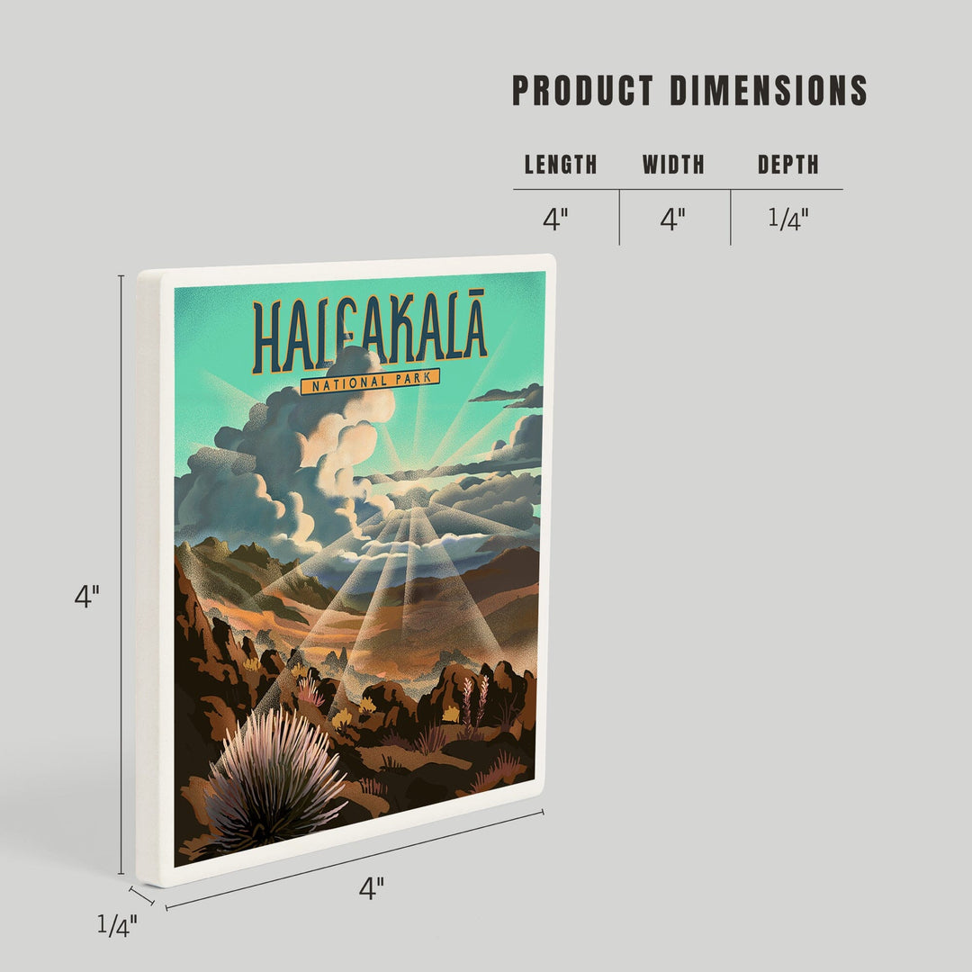 Haleakala National Park, Hawaii, Lithograph, Coasters Coasters Lantern Press 