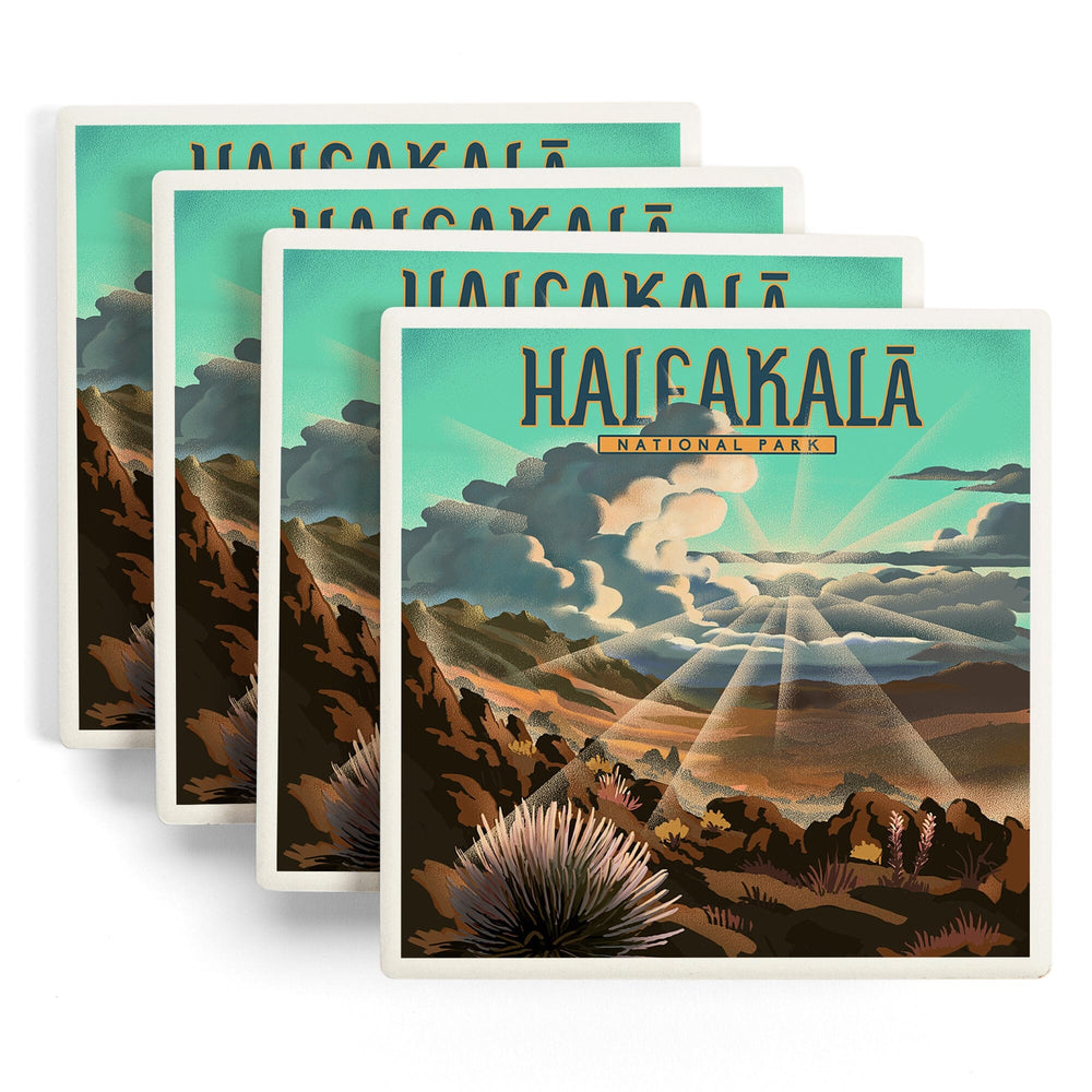 Haleakala National Park, Hawaii, Lithograph, Coasters Coasters Lantern Press 