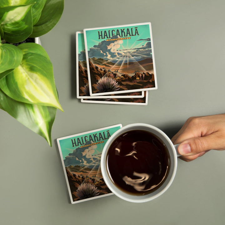 Haleakala National Park, Hawaii, Lithograph, Coasters Coasters Lantern Press 