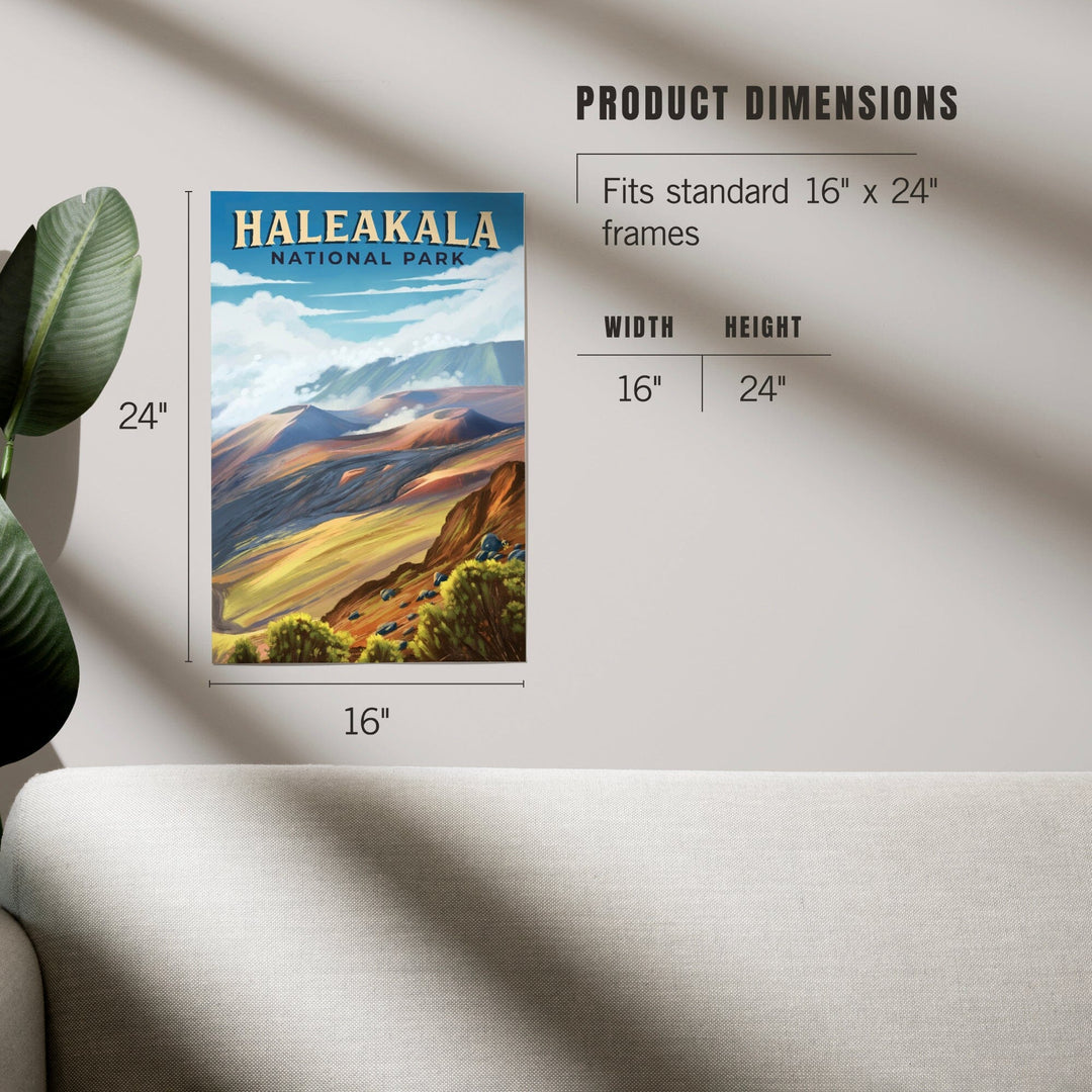 Haleakalā National Park, Hawaii, Oil Painting, Art & Giclee Prints Art Lantern Press 