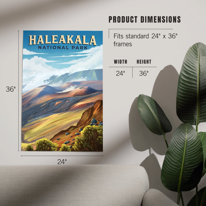 Haleakalā National Park, Hawaii, Oil Painting, Art & Giclee Prints Art Lantern Press 