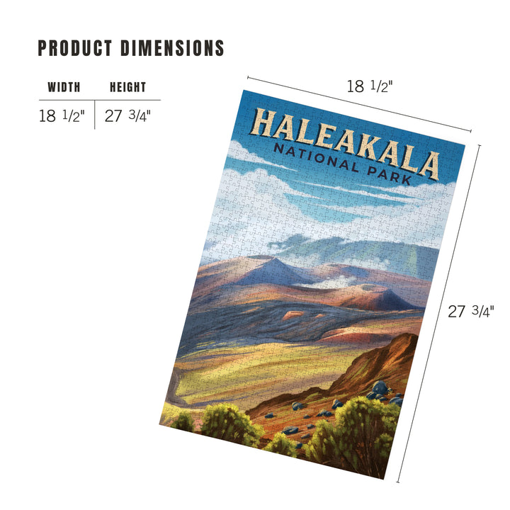 Haleakalā National Park, Hawaii, Oil Painting, Jigsaw Puzzle Puzzle Lantern Press 