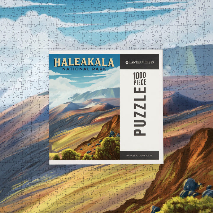 Haleakalā National Park, Hawaii, Oil Painting, Jigsaw Puzzle Puzzle Lantern Press 