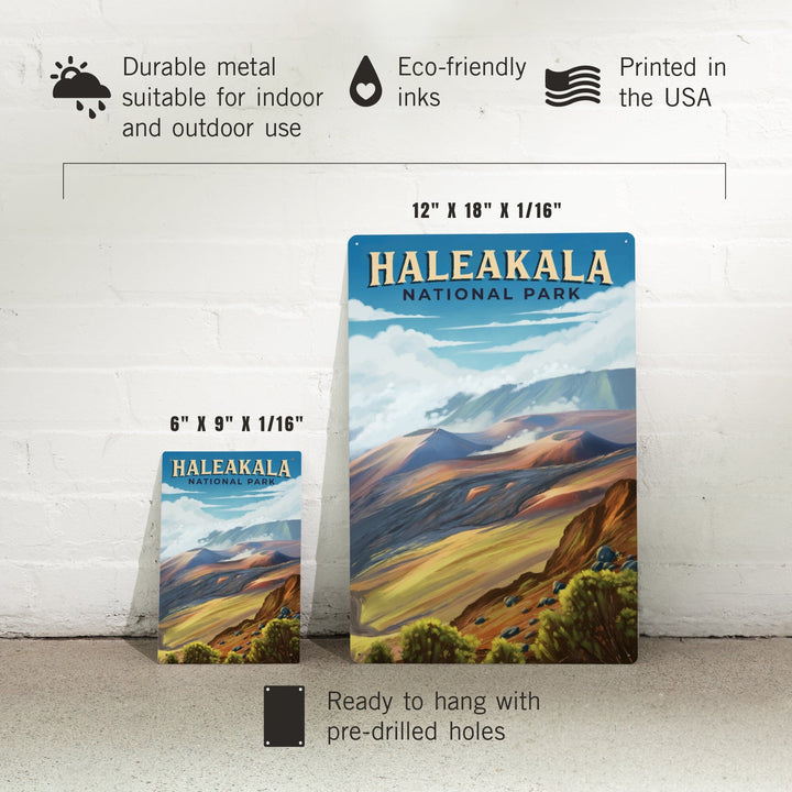 Haleakalā National Park, Hawaii, Oil Painting, Metal Signs Metal Lantern Press 