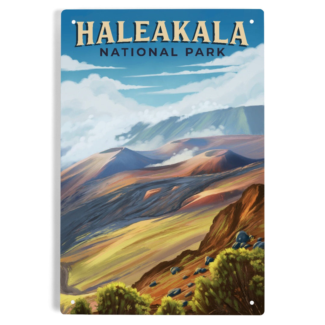 Haleakalā National Park, Hawaii, Oil Painting, Metal Signs Metal Lantern Press 