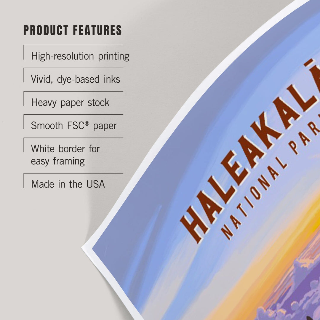 Haleakalā National Park, Hawaii, Painterly National Park Series, Art & Giclee Prints - Lantern Press